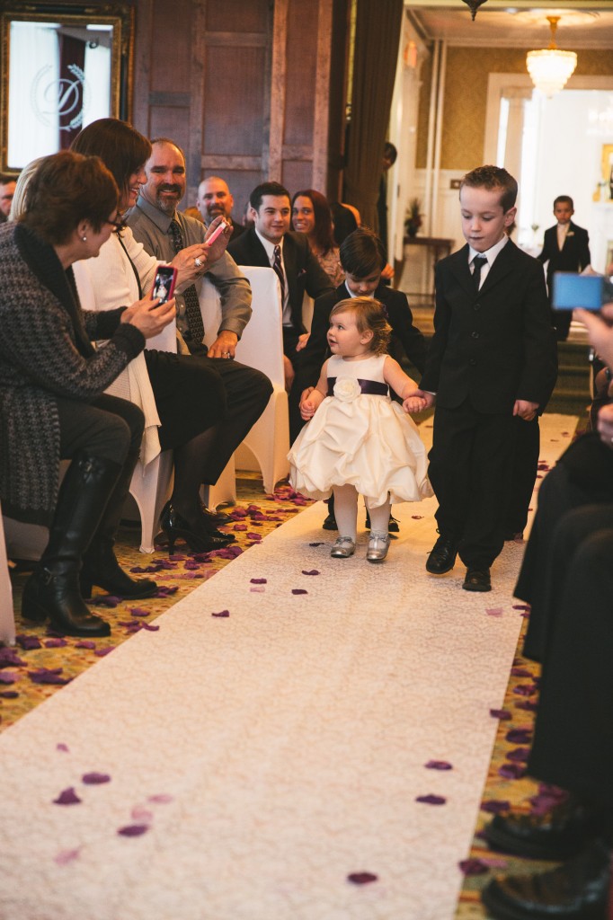 Kids walking down  with Tom Studios Wedding Photography