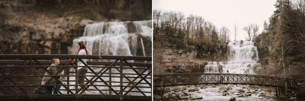 Proposal at Chittenango falls