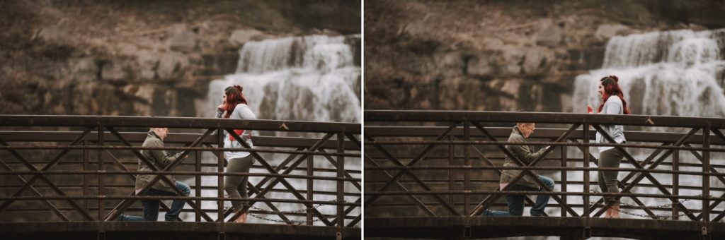 Proposal at Chittenango falls