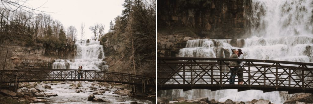 Proposal at Chittenango falls