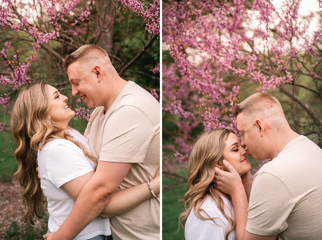 Couple spring season engagement session in Utica New York