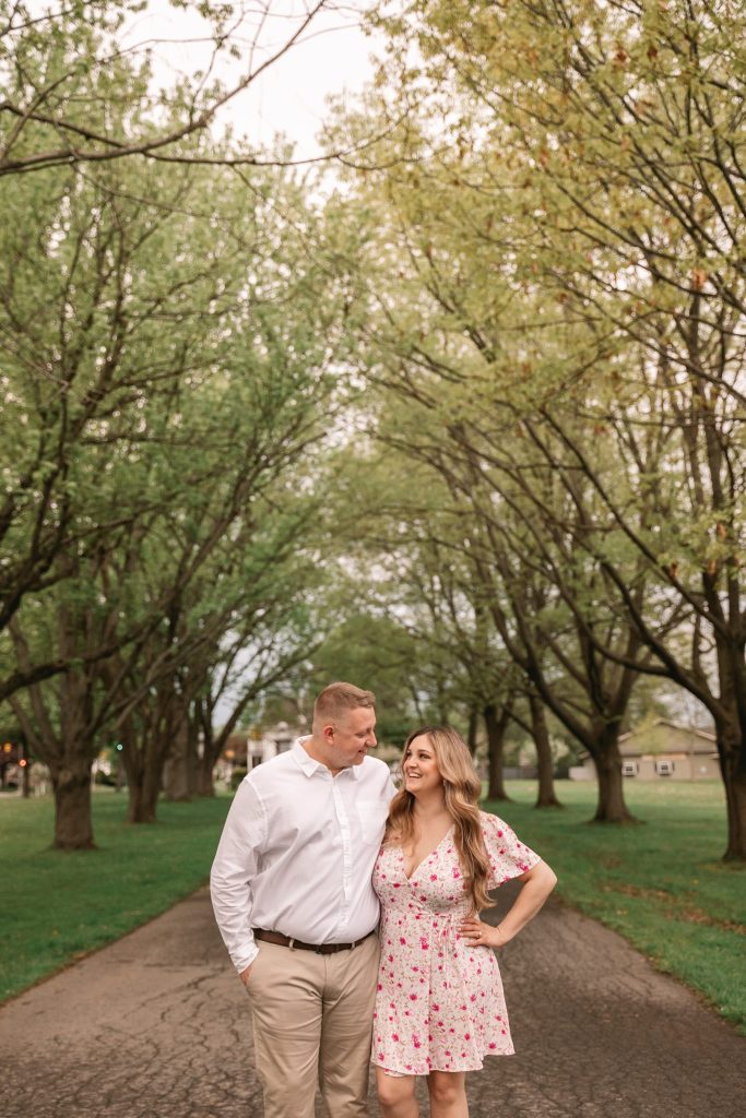 Couple spring season engagement session in Utica New York