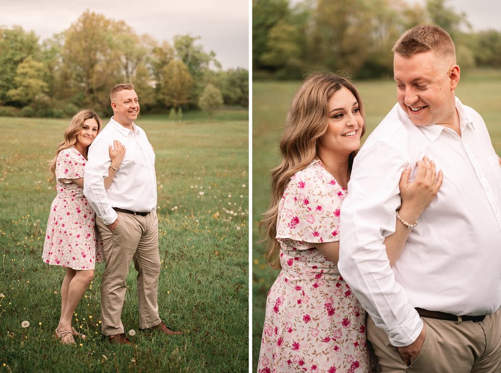 Couple spring season engagement session in Utica New York