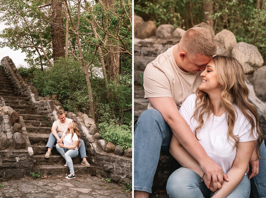 Couple spring season engagement session in Utica New York