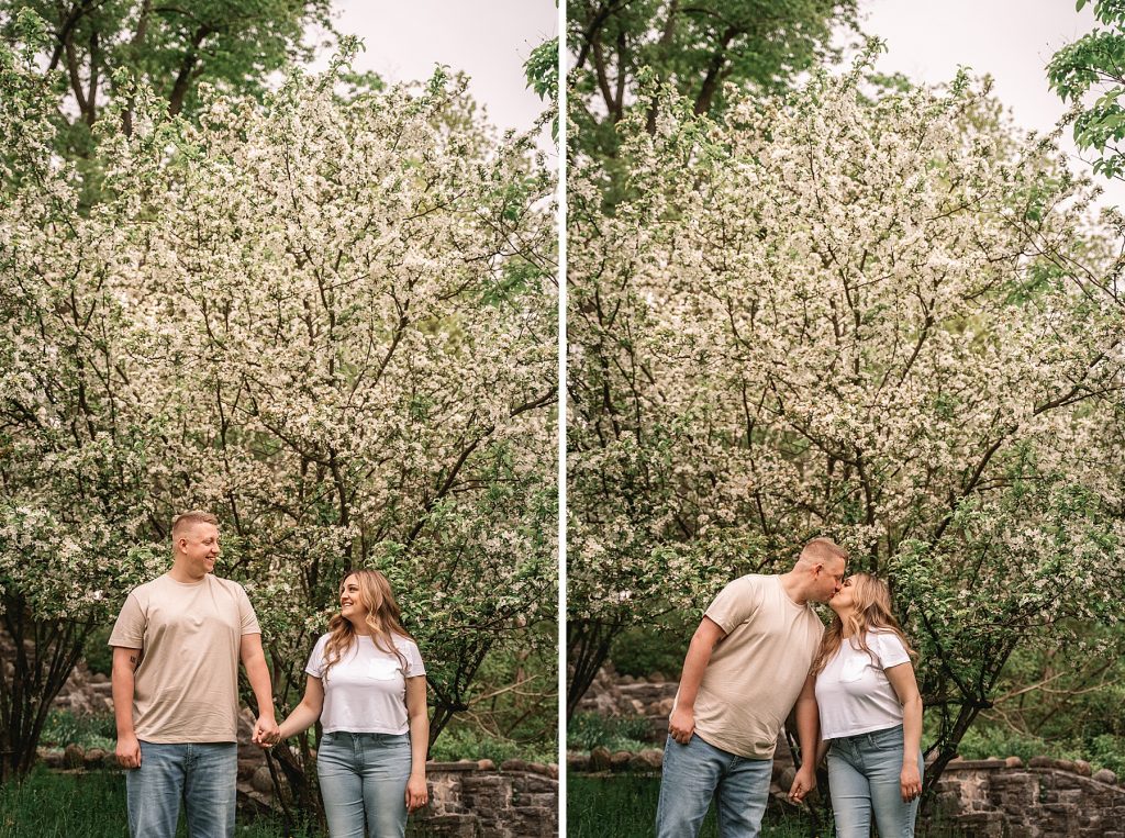 Couple spring season engagement session in Utica New York