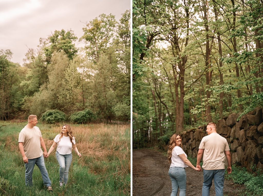 Couple spring season engagement session in Utica New York