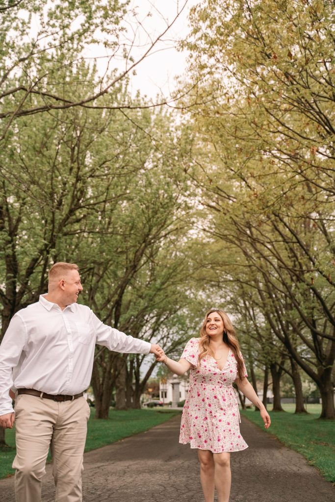 Couple spring season engagement session in Utica New York