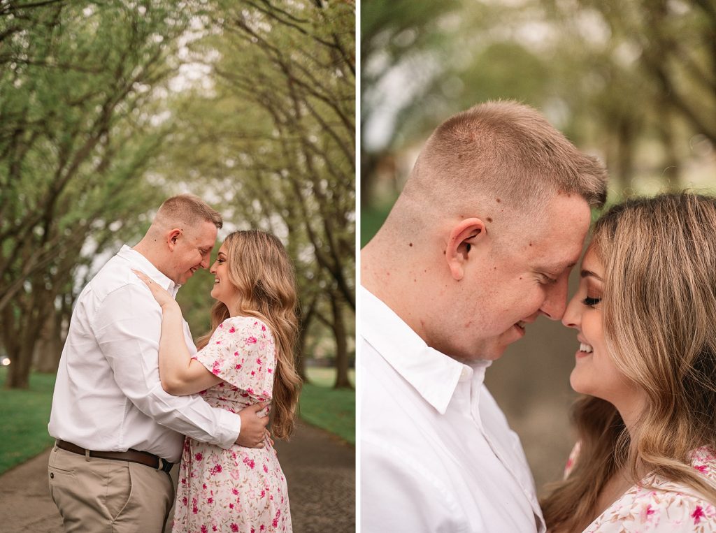 Couple spring season engagement session in Utica New York