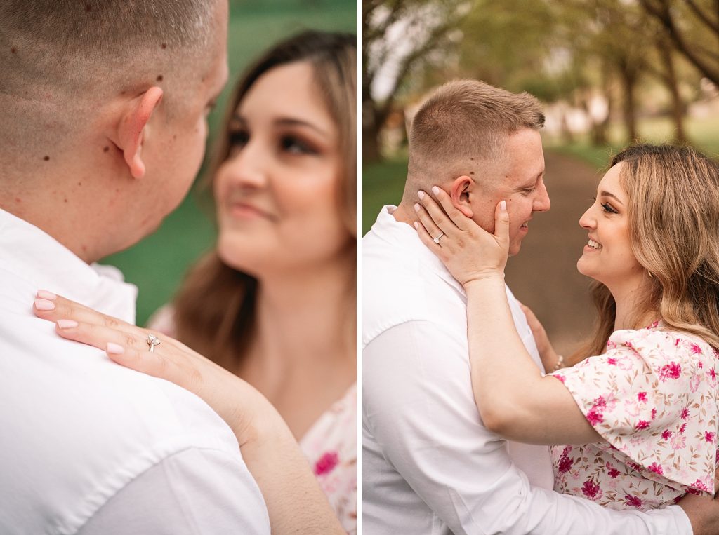 Couple spring season engagement session in Utica New York