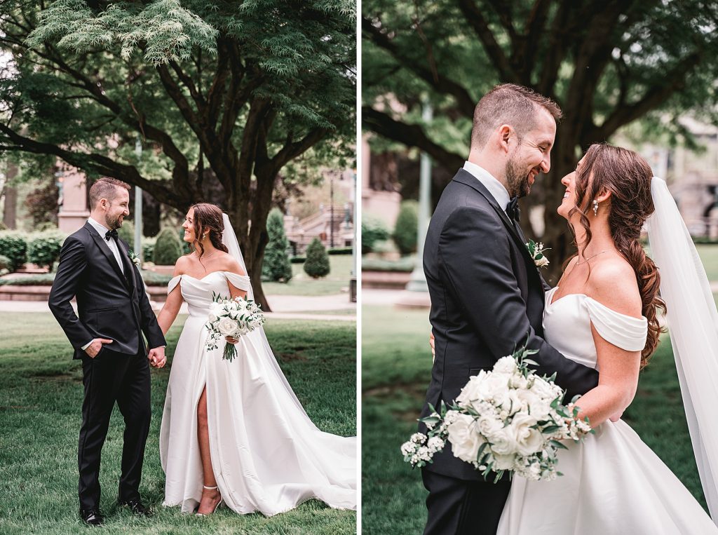 Bride and Groom at Sixty State Place wedding