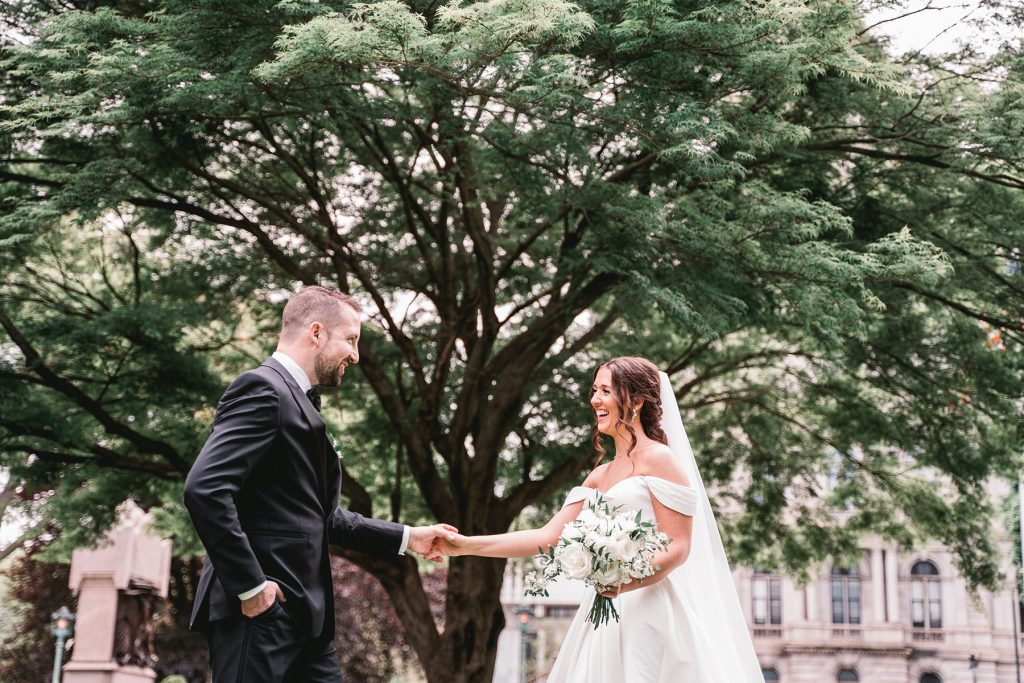 Bride and Groom at Sixty State Place wedding