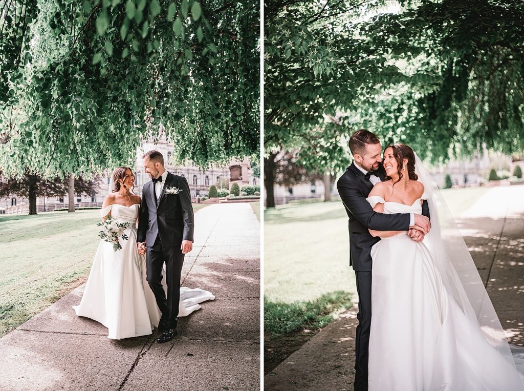 Bride and Groom at Sixty State Place wedding