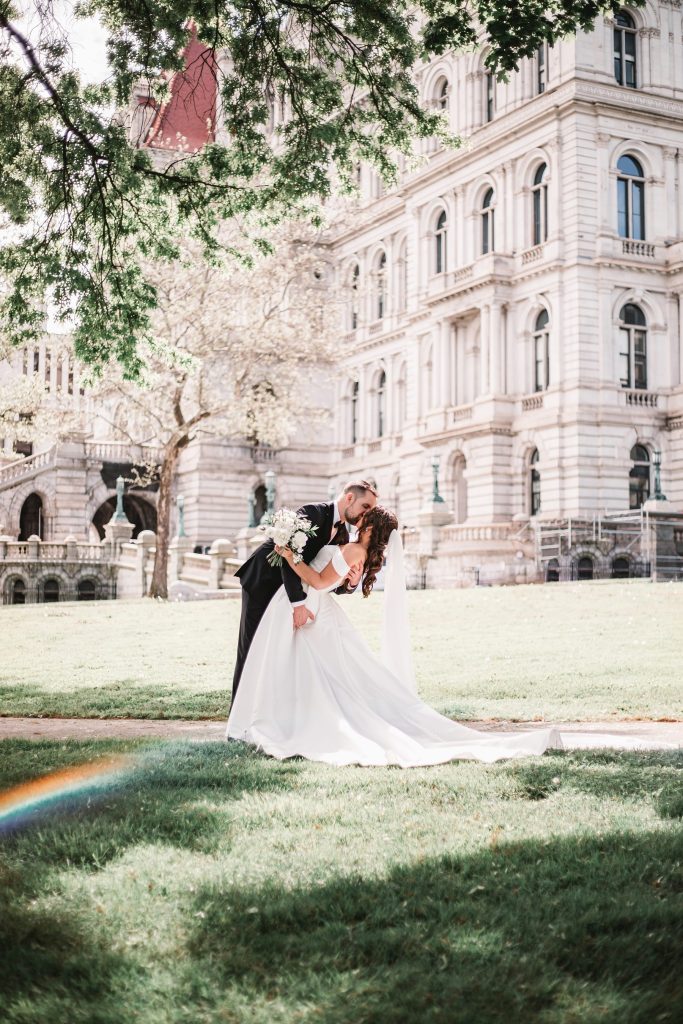 Bride and Groom at Sixty State Place wedding