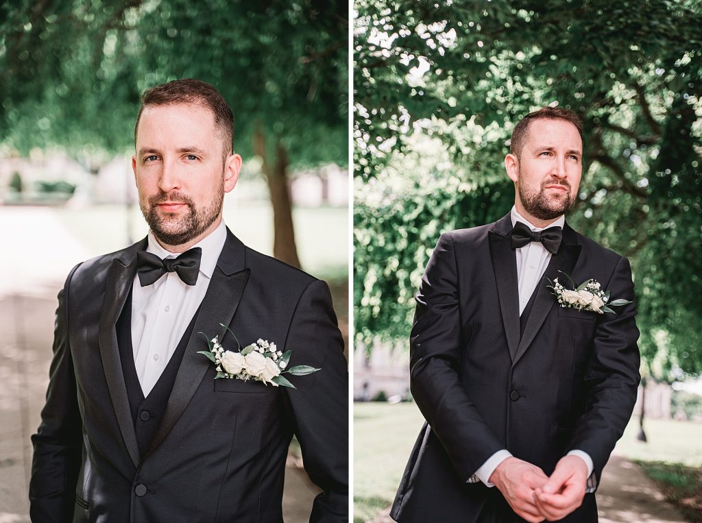 Groom Portrait at Sixty State Place wedding