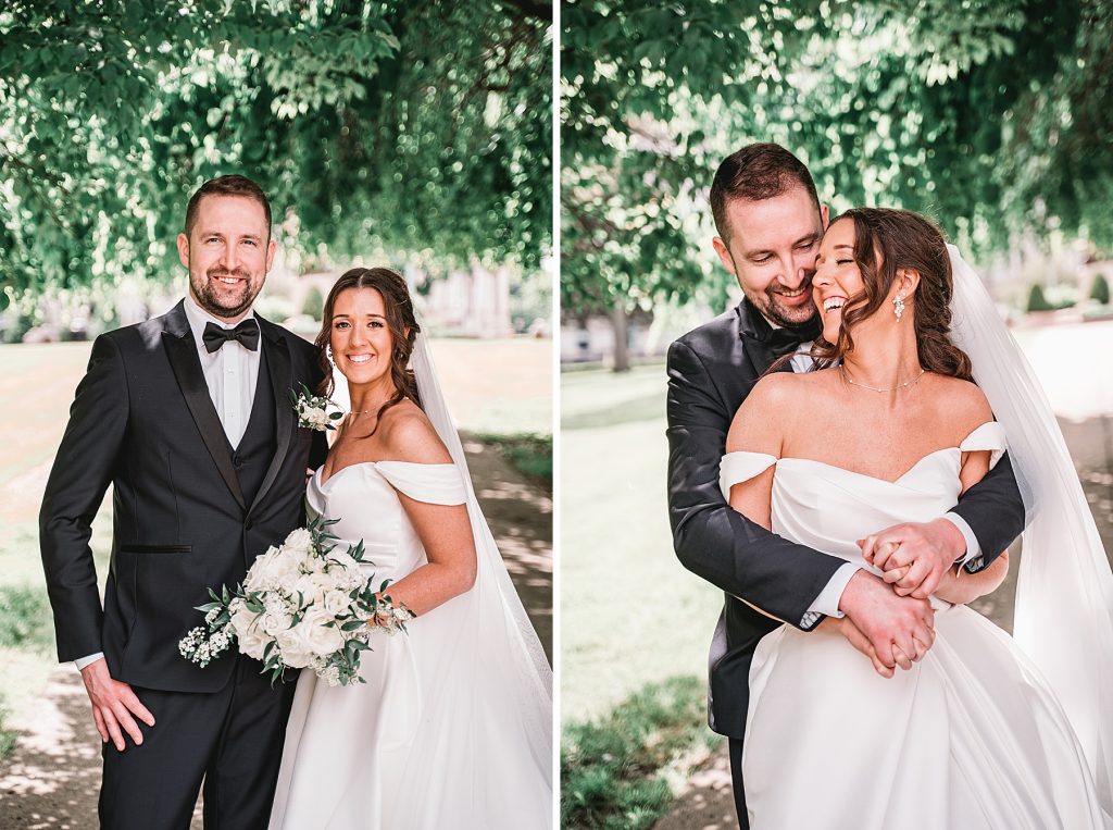 Bride and Groom at Sixty State Place wedding