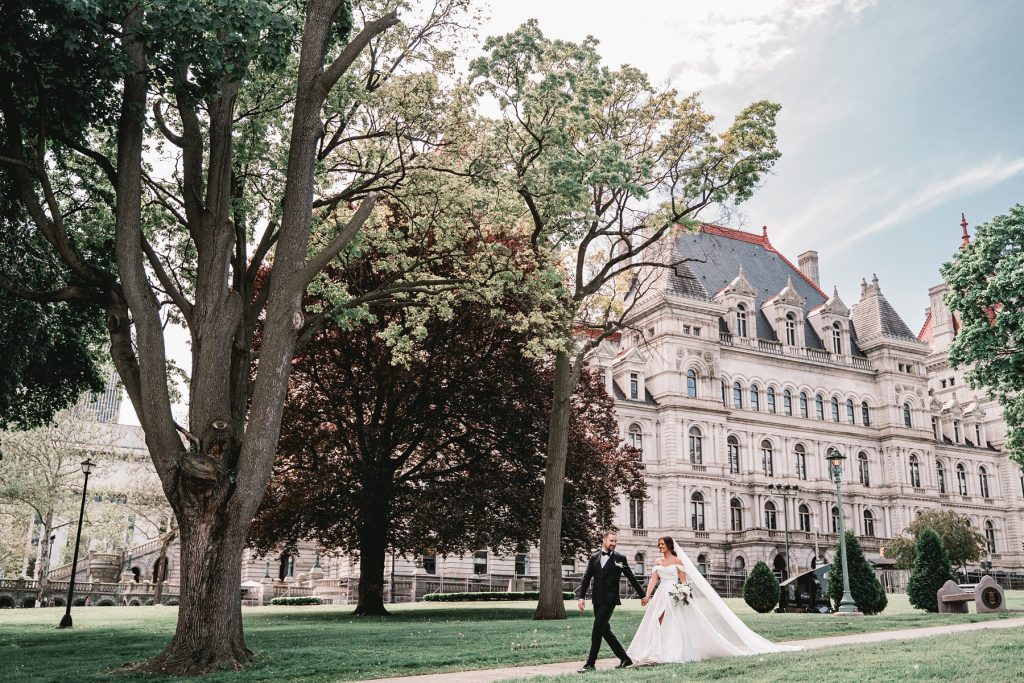 Bride and Groom at Sixty State Place wedding