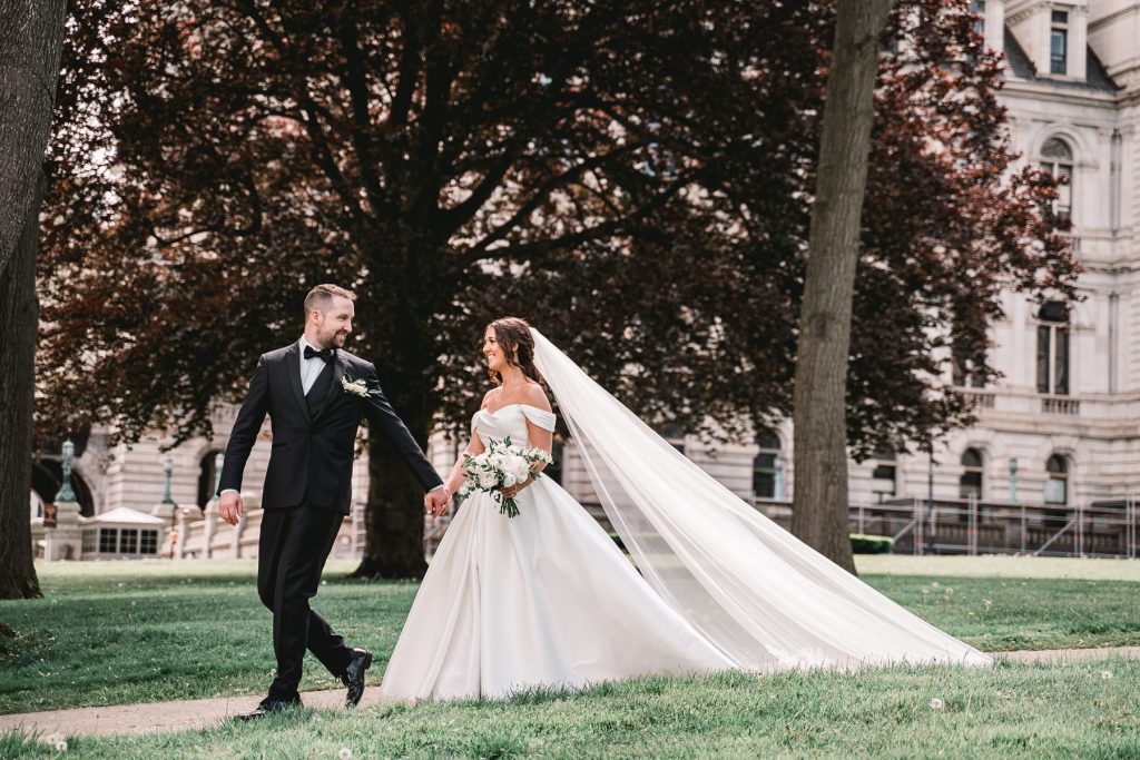 Bride and Groom at Sixty State Place wedding