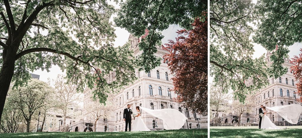 Bride and Groom at Sixty State Place wedding