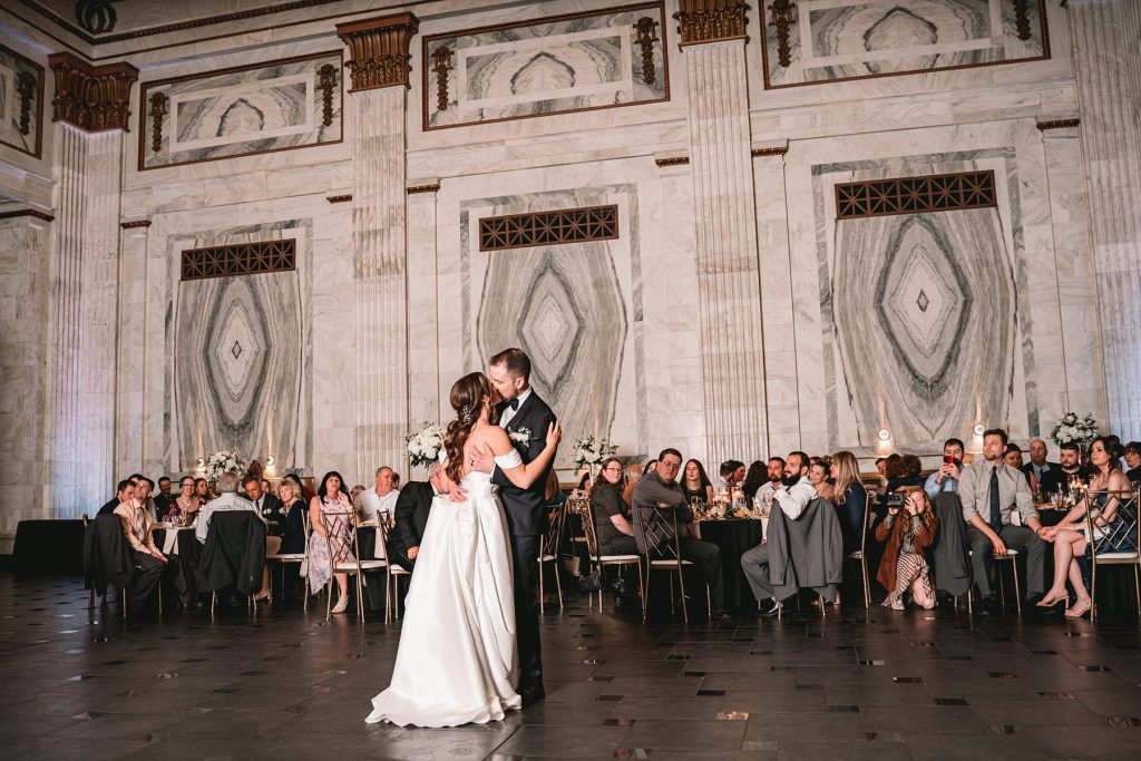 Bride and Groom First Dance at Sixty State Place wedding