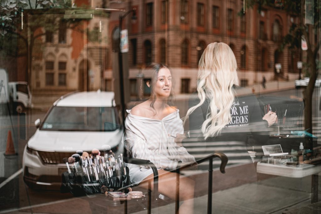 bride getting ready at sixty state place