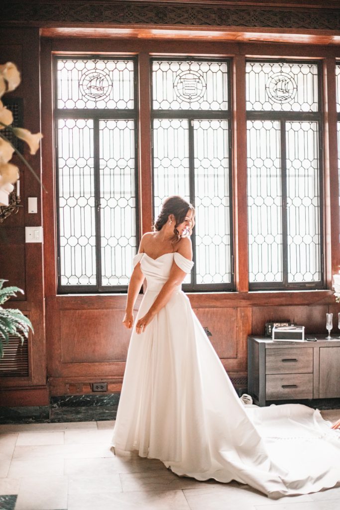 bride getting ready at sixty state place