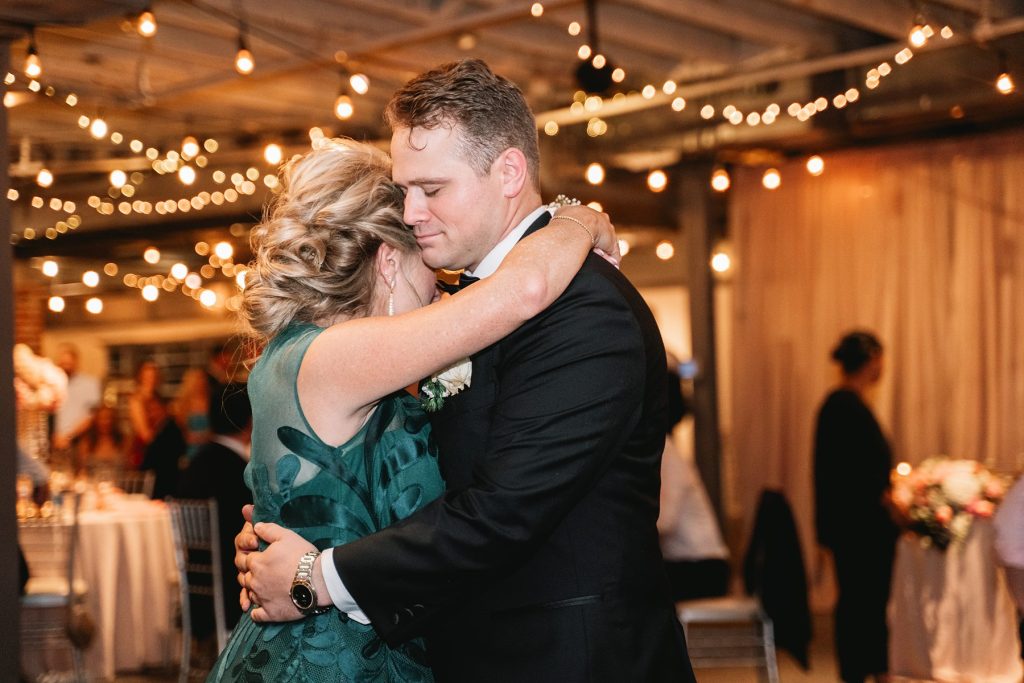 sky armory wedding reception mother and groom dance