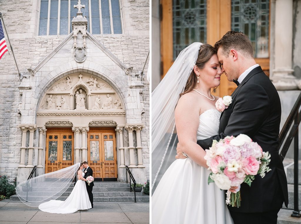 sky armory wedding portrait session with bride and groom