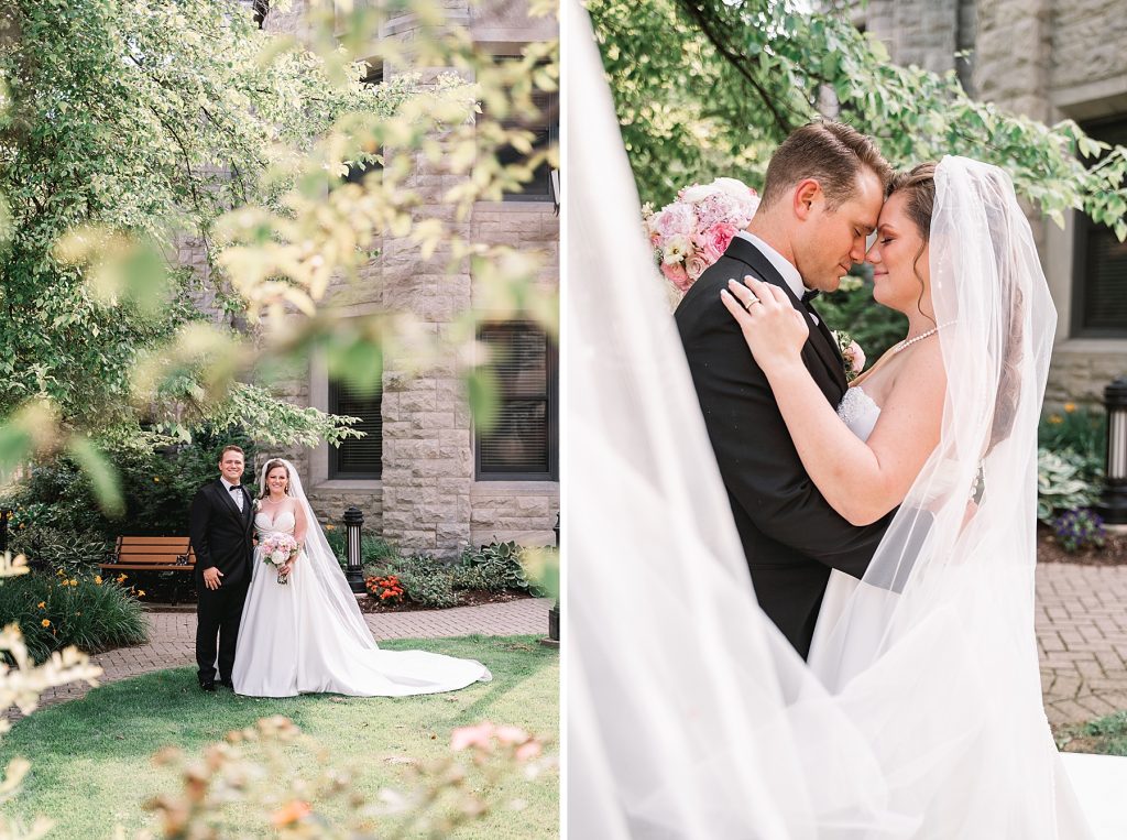 sky armory wedding portrait session with bride and groom