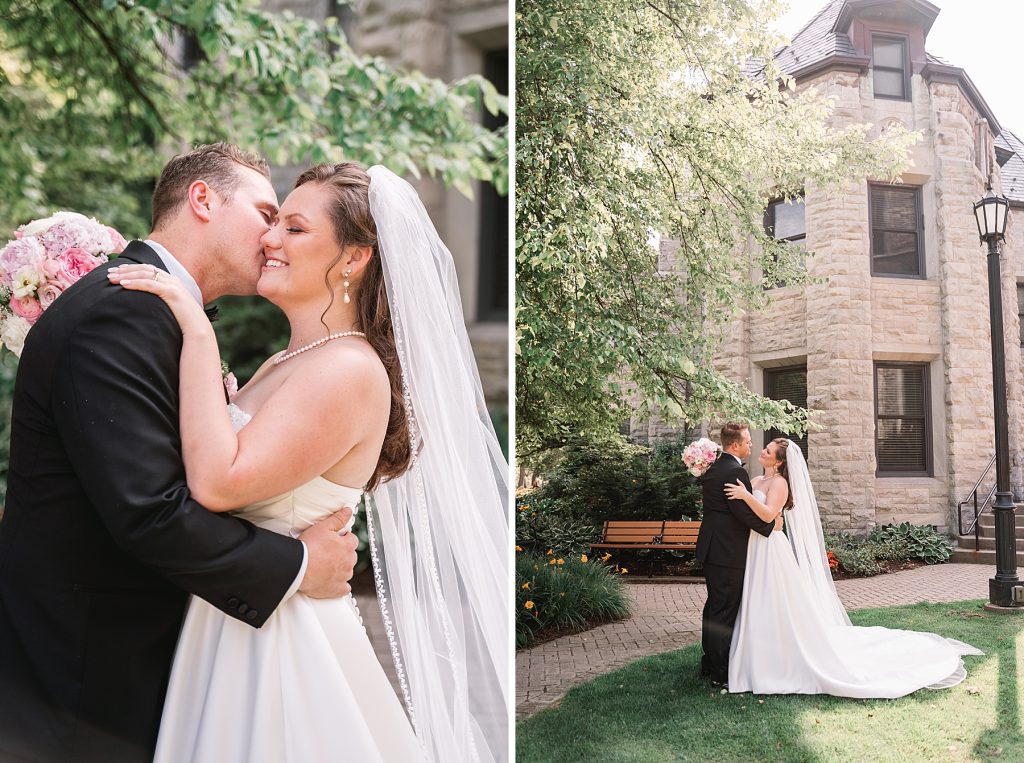 sky armory wedding portrait session with bride and groom