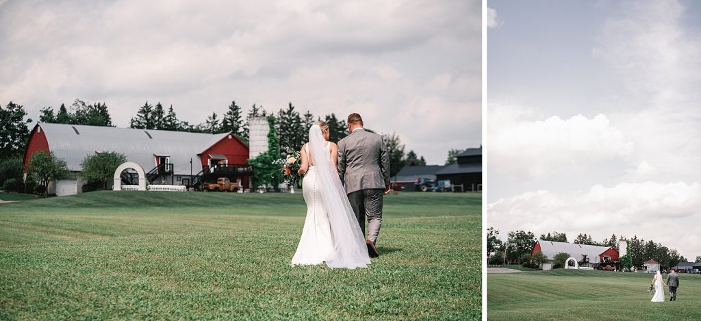 spring hayloft on the arch wedding portrait