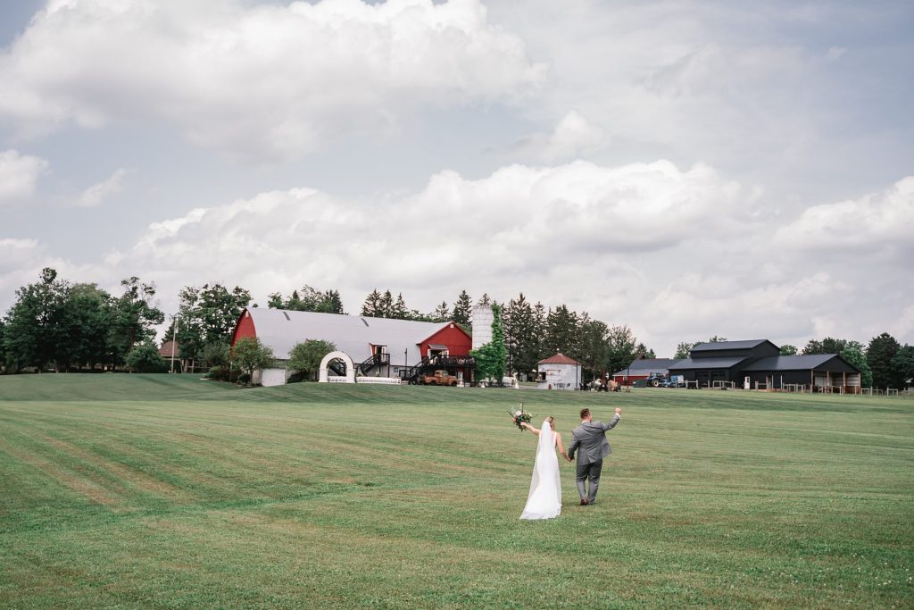 spring hayloft on the arch wedding