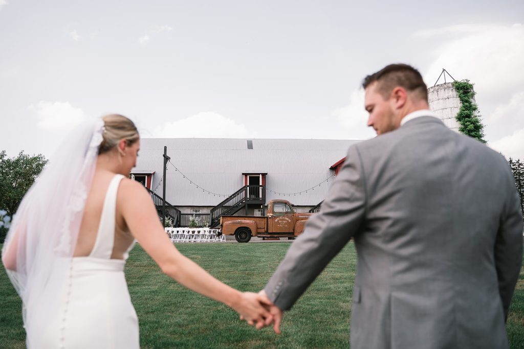 spring hayloft on the arch wedding