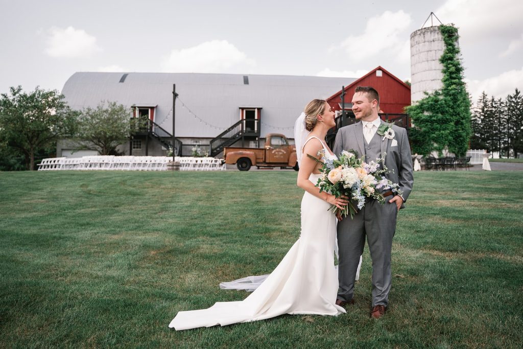 spring hayloft on the arch wedding