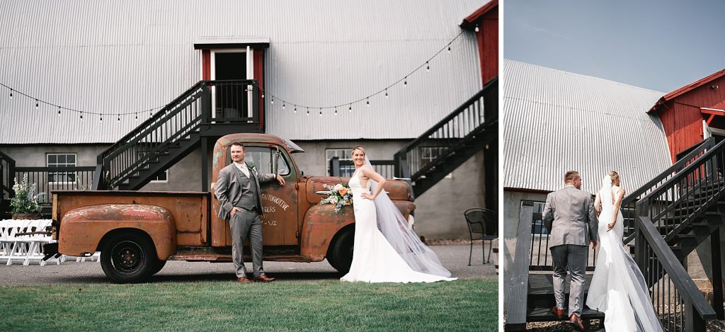 spring hayloft on the arch wedding