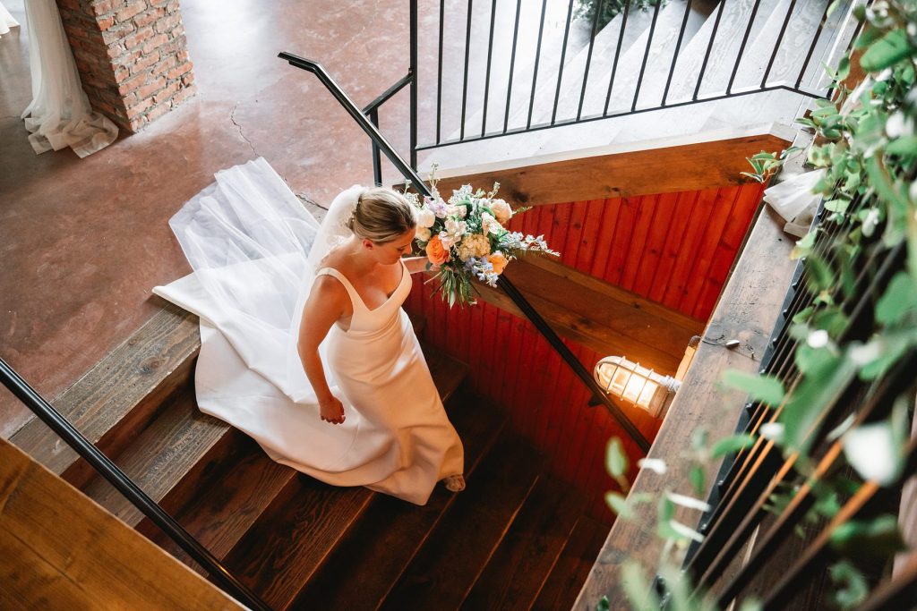 spring hayloft on the arch wedding