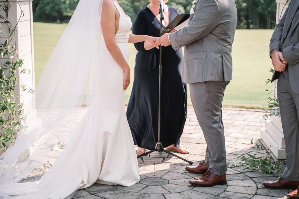 spring hayloft on the arch wedding ceremony