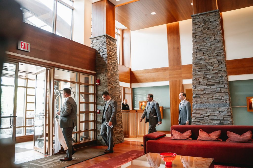 spring hayloft on the arch wedding groom preparation