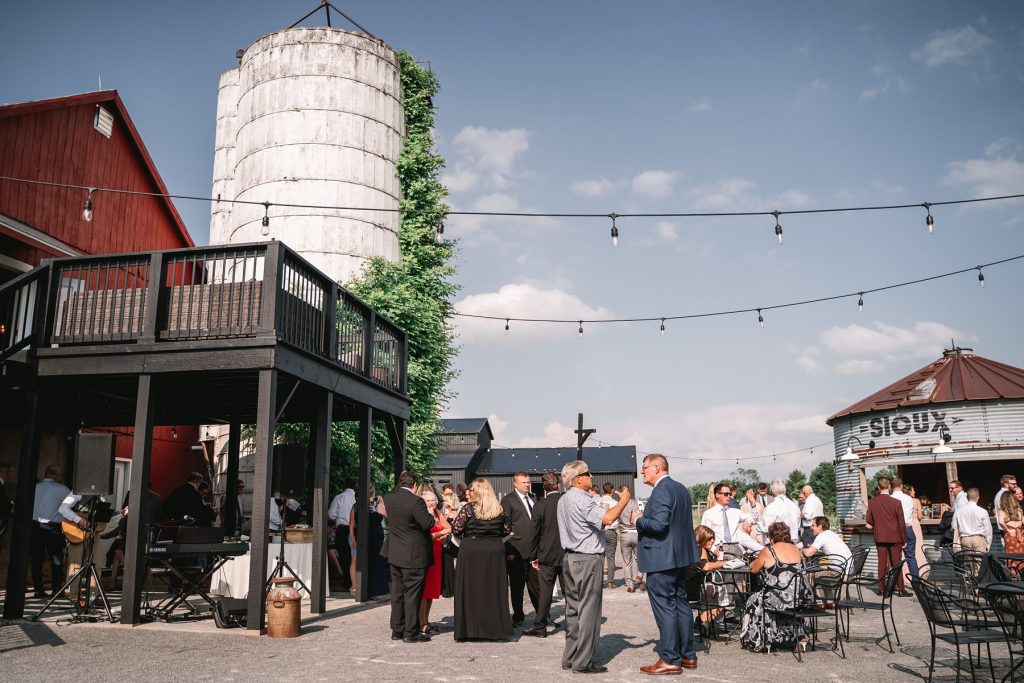 spring hayloft on the arch wedding reception