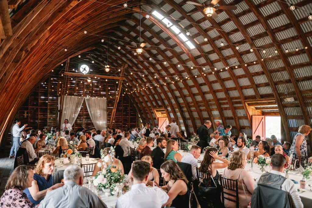 spring hayloft on the arch wedding reception