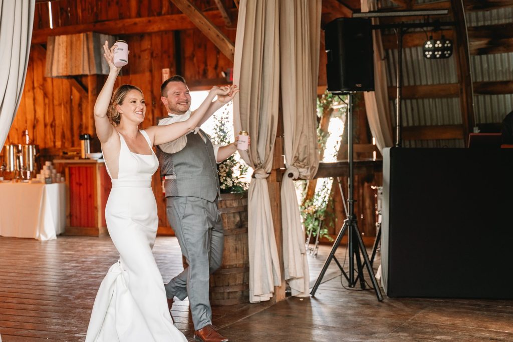 spring hayloft on the arch wedding reception dance