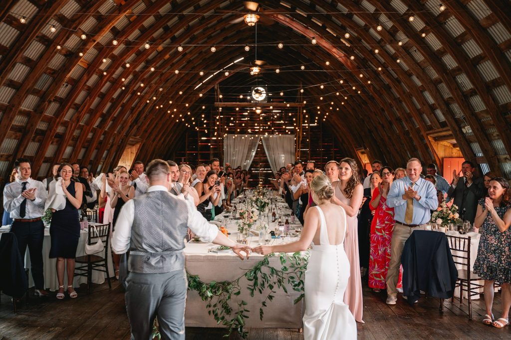 spring hayloft on the arch wedding reception dance