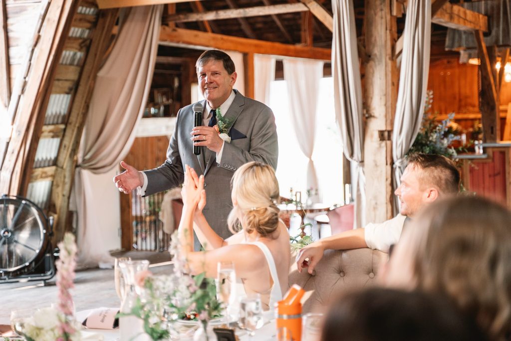 spring hayloft on the arch wedding reception