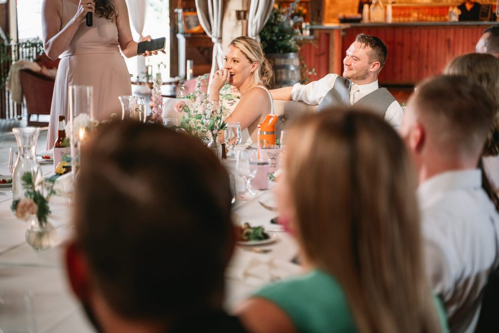 spring hayloft on the arch wedding reception