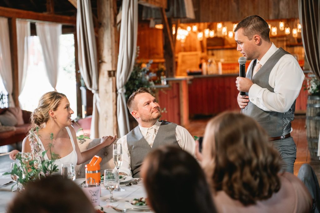 spring hayloft on the arch wedding reception