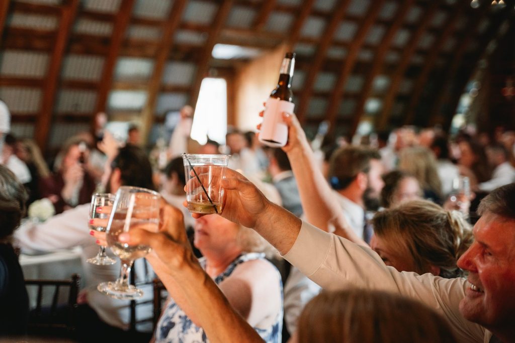 spring hayloft on the arch wedding reception