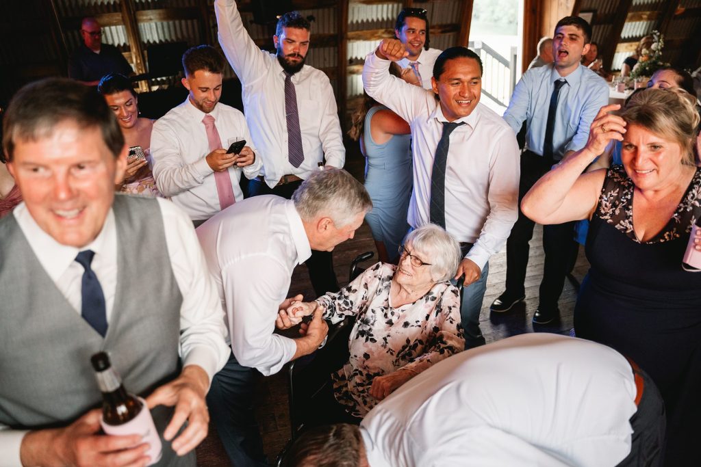 spring hayloft on the arch wedding reception