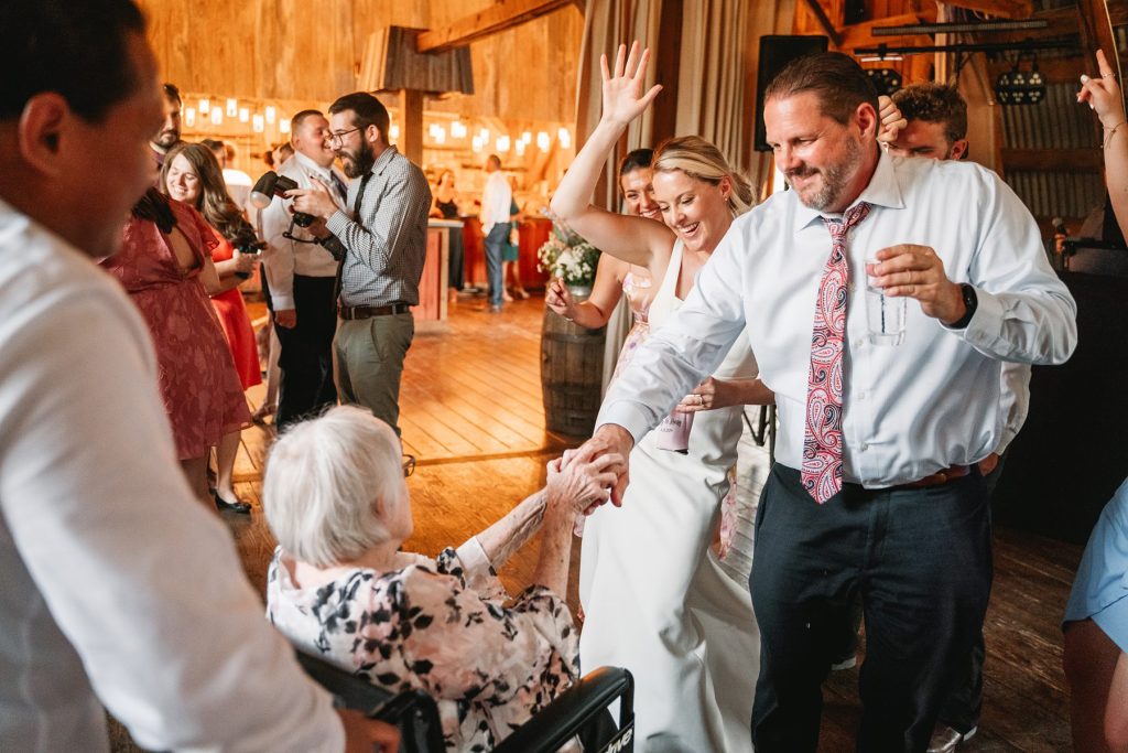 spring hayloft on the arch wedding reception