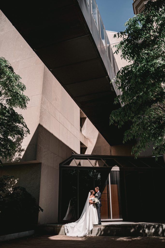 suny plaza park wedding shoot with bride and groom