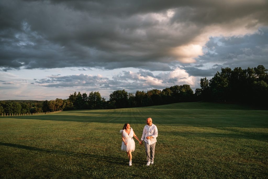 upstate ny barn wedding by the field