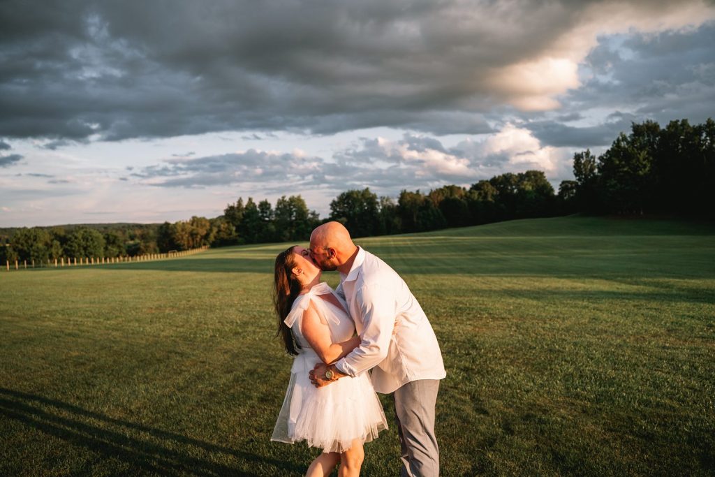 upstate ny barn wedding by the field